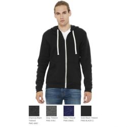 Bella+Canvas Unisex Tri-Blend Sponge Fleece Full-Zip Hoodie