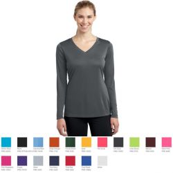 Sport-Tek Ladies Long Sleeve PosiCharge Competitor V-Neck Tee