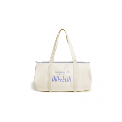 Colored Zipper Cotton Duffel