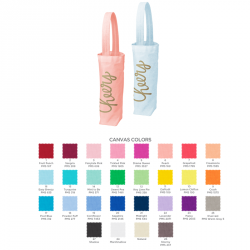 Colored Cotton Single Bottle Bag