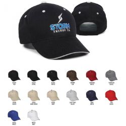 6 Panel Structured Cap with Contrasting Accent