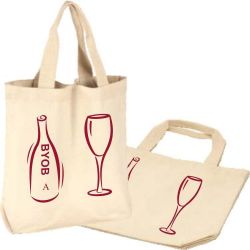Double Canvas Wine Tote