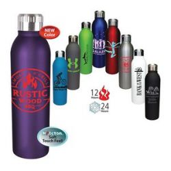 Deluxe Rubberized Insulated Water Bottle
