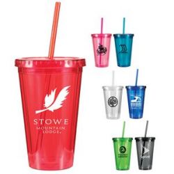 Acrylic Tumbler with Straw