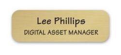 Brass Badge Engraved (1-5 Sq In)