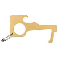 No Contact Keychain - Brass