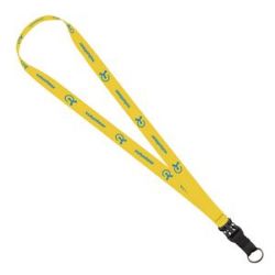 3/4" Polyester Dye Sublimated Lanyard w/ Plastic Slide Buckle Release & Split Ring