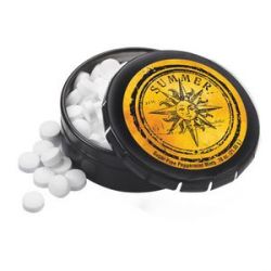 Large Round Mint Push Tin