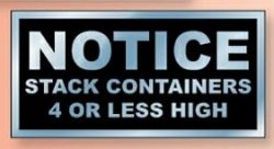 3" x 2" Square Cornered Kwik-Ship Decal - White Vinyl