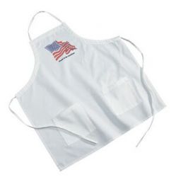 White Poly/Cotton Twill BBQ Apron